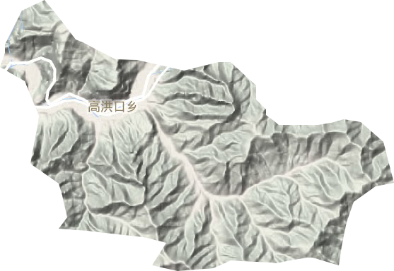 高洪口乡地形地图