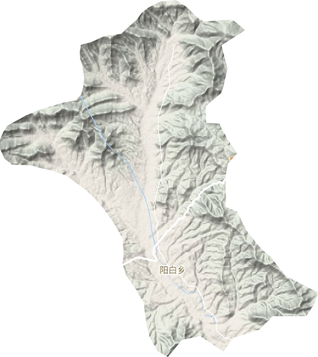 阳白乡地形地图