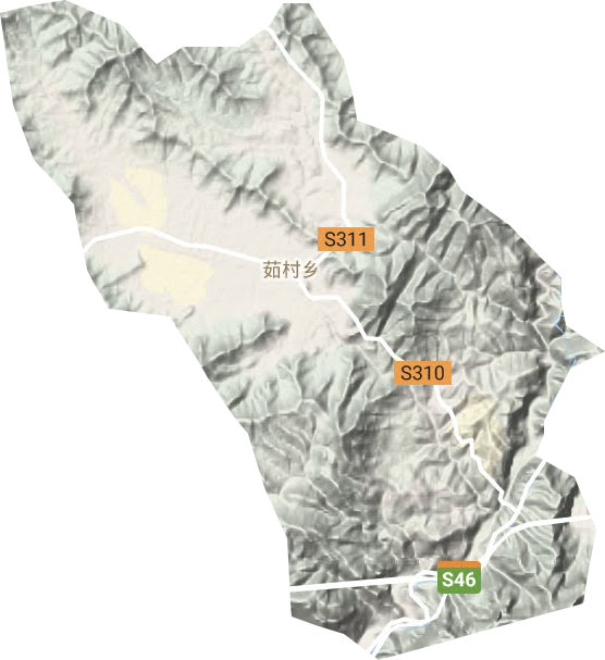 茹村乡地形地图