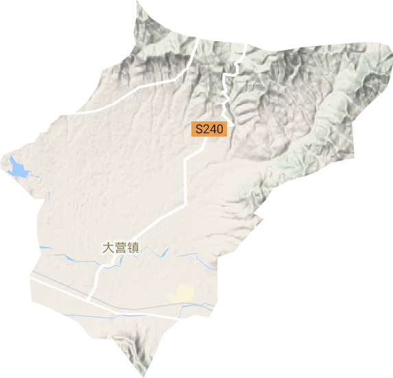 大营镇地形地图