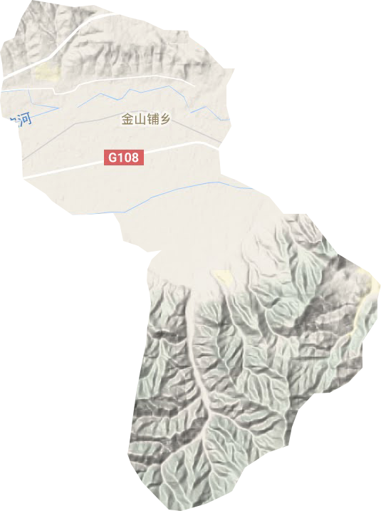 金山铺乡地形地图