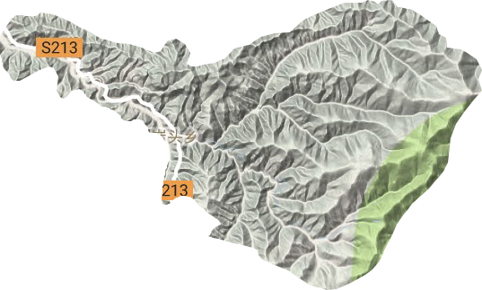岩头乡地形地图