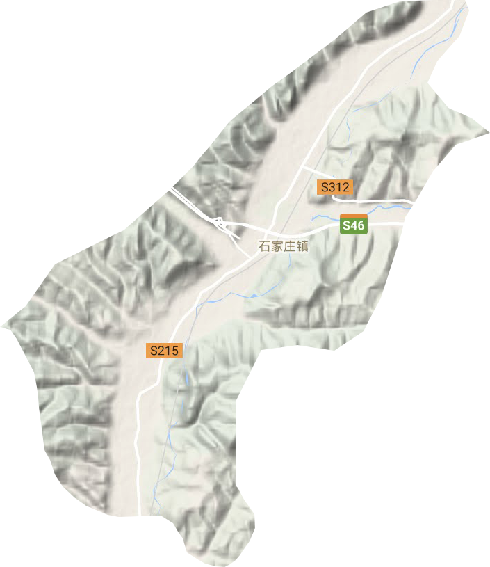 石家庄镇地形地图