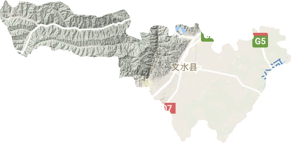 文水县地形地图