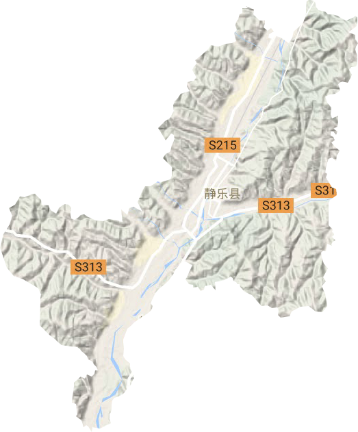 鹅城镇地形地图