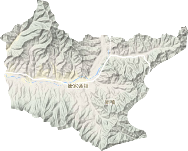 康家会镇地形地图