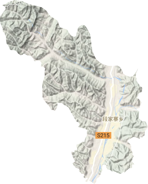 段家寨乡地形地图