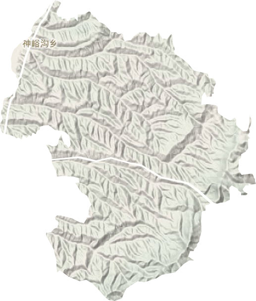 神峪沟乡地形地图