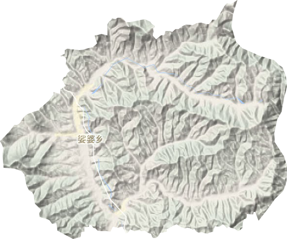 娑婆乡地形地图