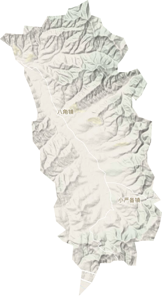 八角镇地形地图