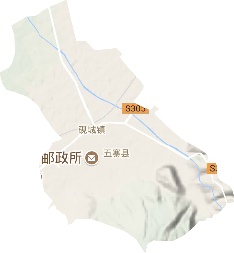 砚城镇地形地图