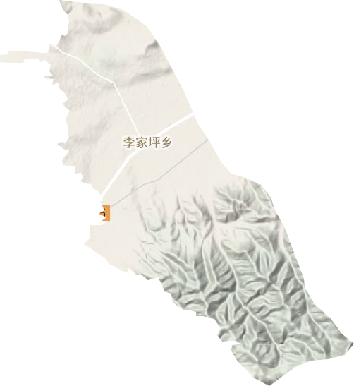 李家坪乡地形地图
