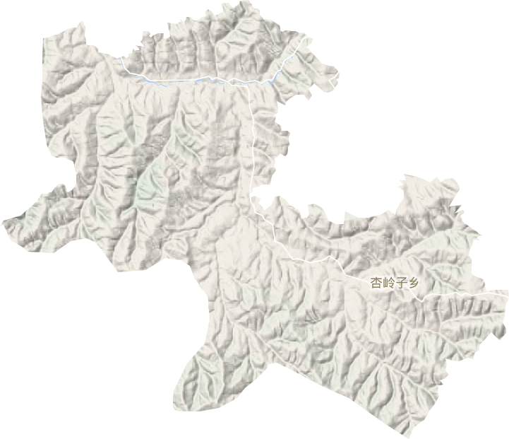 杏岭子乡地形地图