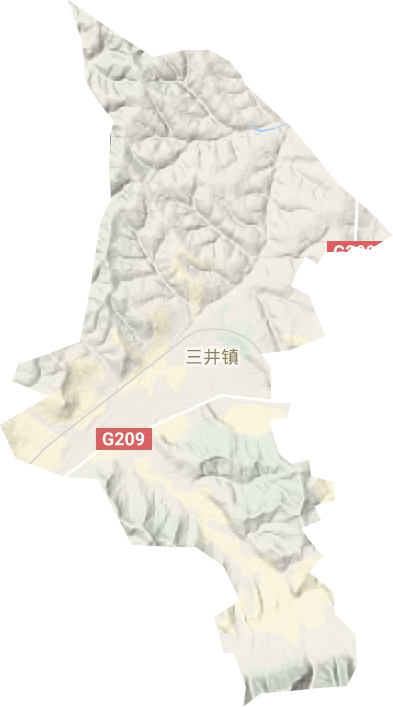 三井镇地形地图