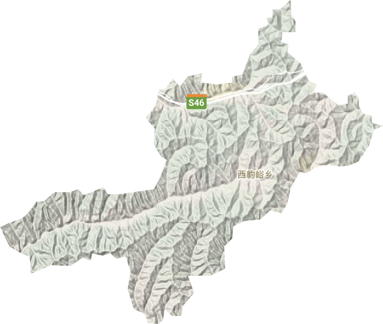 西豹峪乡地形地图