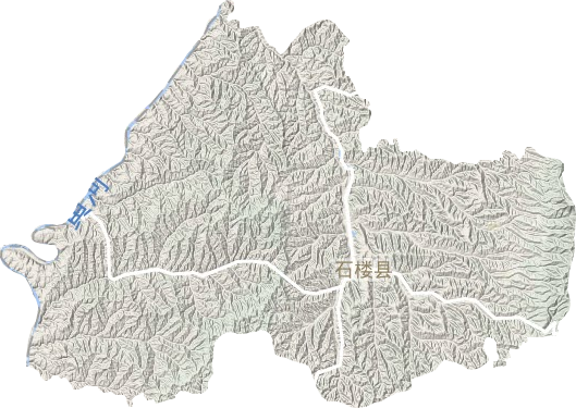 石楼县地形地图