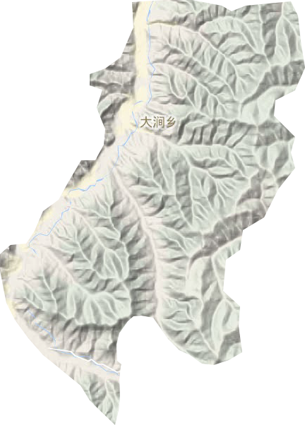 大涧乡地形地图