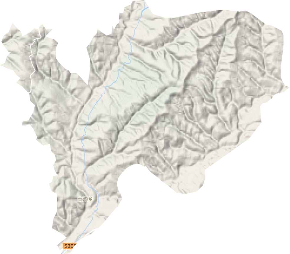 土沟乡地形地图