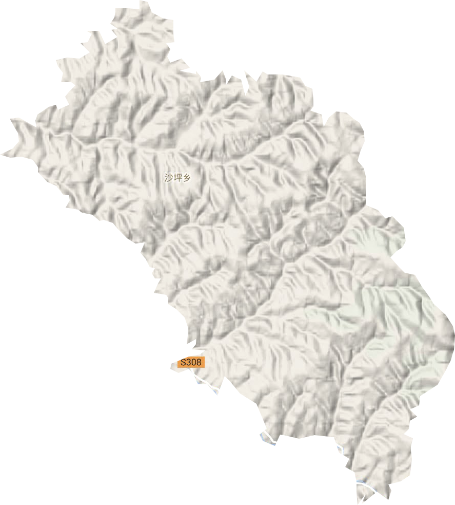 沙坪乡地形地图