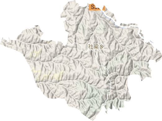 社梁乡地形地图