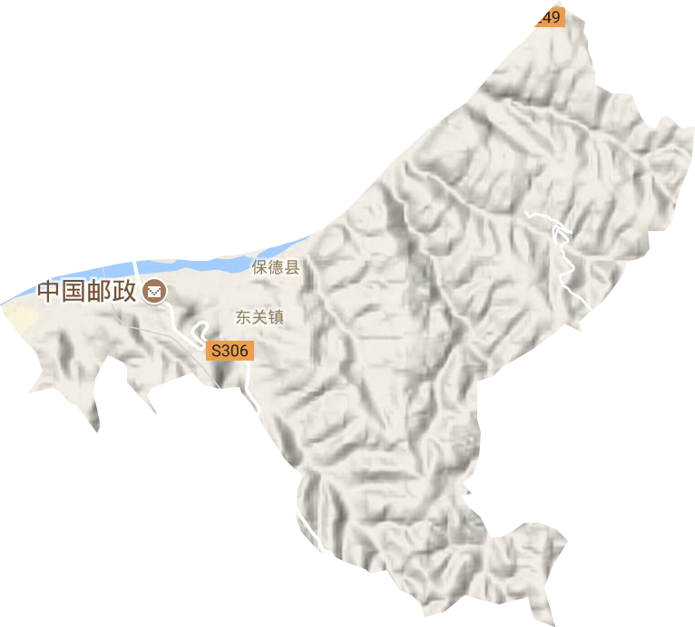 东关镇地形地图