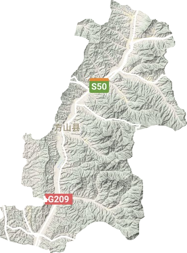 方山县地形地图