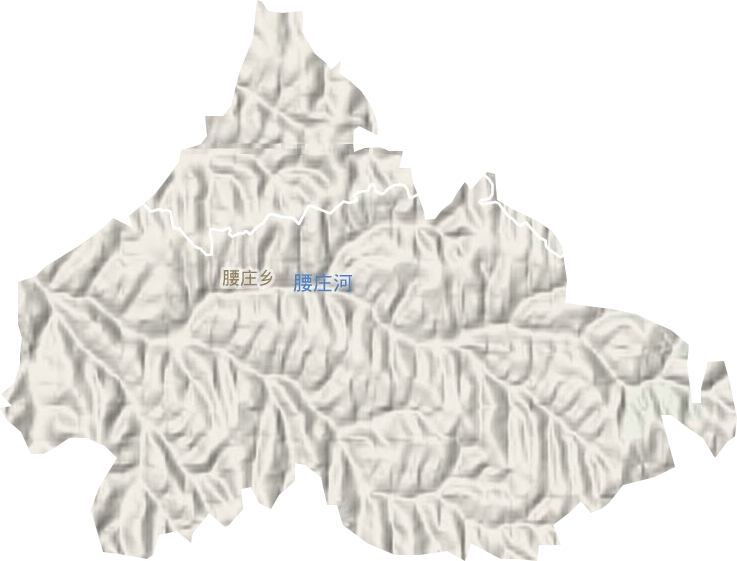 腰庄乡地形地图