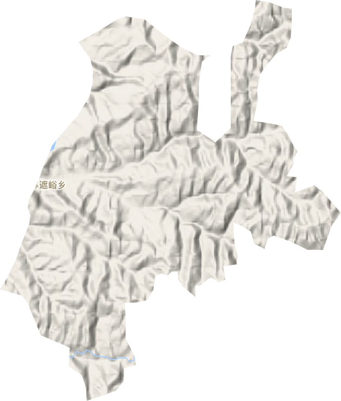 林遮峪乡地形地图