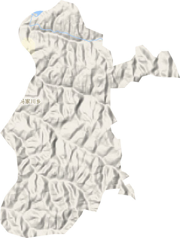 冯家川乡地形地图