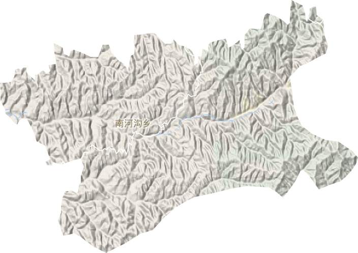 南河沟乡地形地图