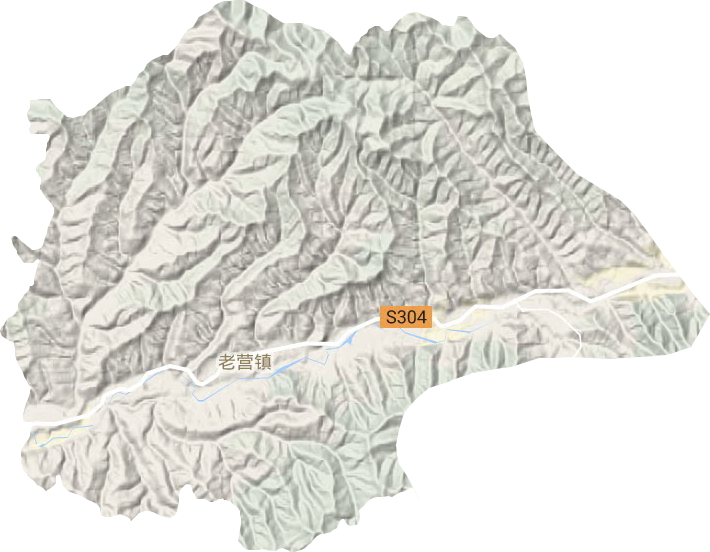 老营镇地形地图