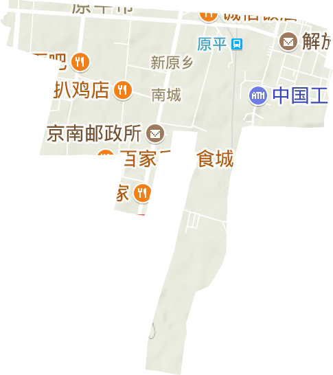 南城街道地形地图