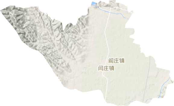 闫庄镇地形地图