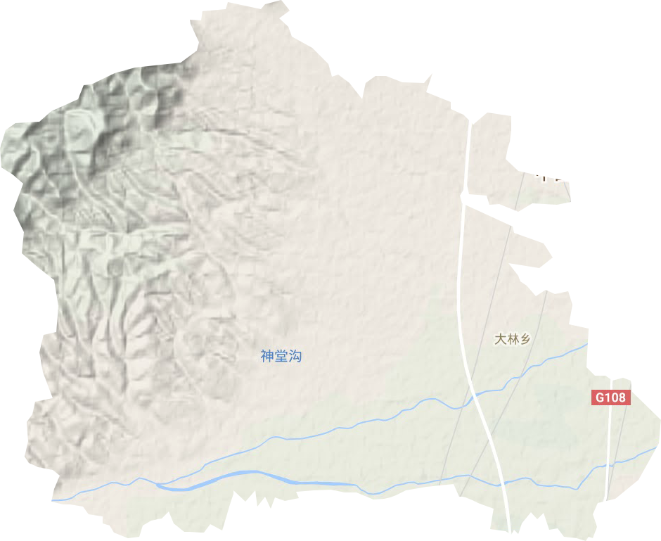 大林乡地形地图
