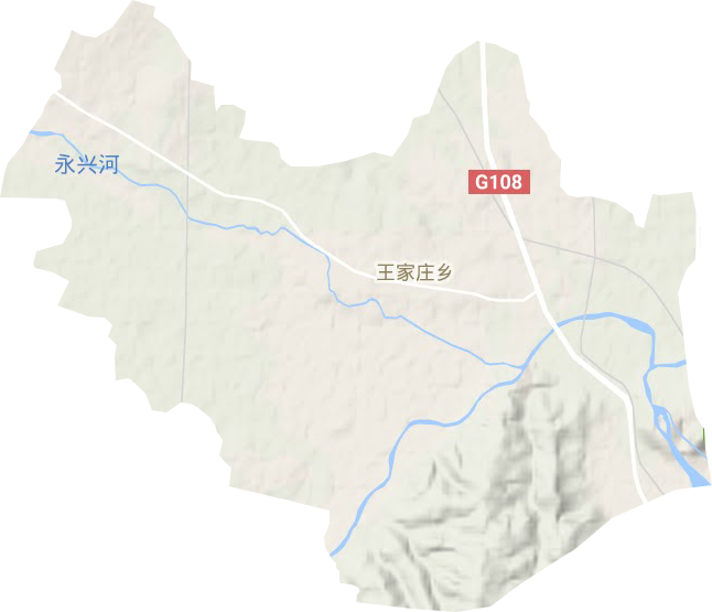 王家庄乡地形地图