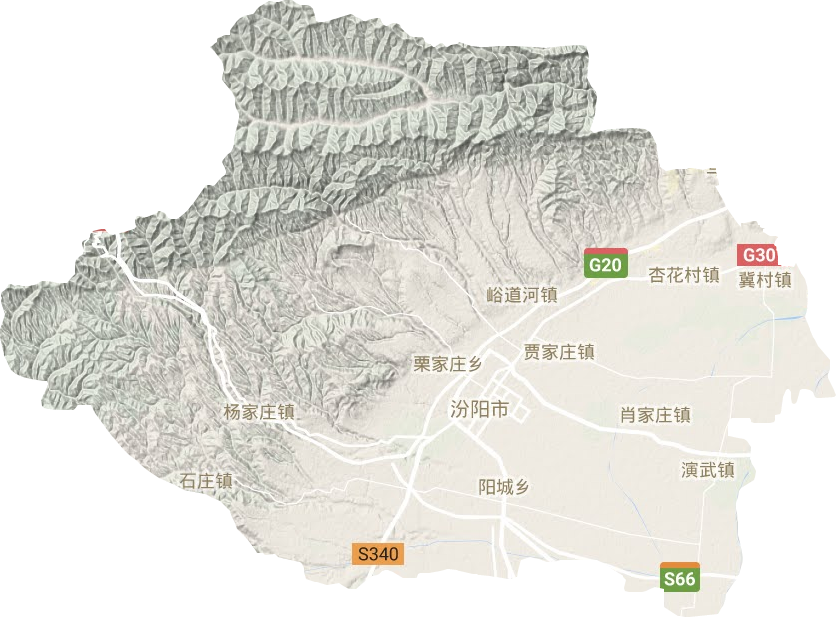 汾阳市地形地图
