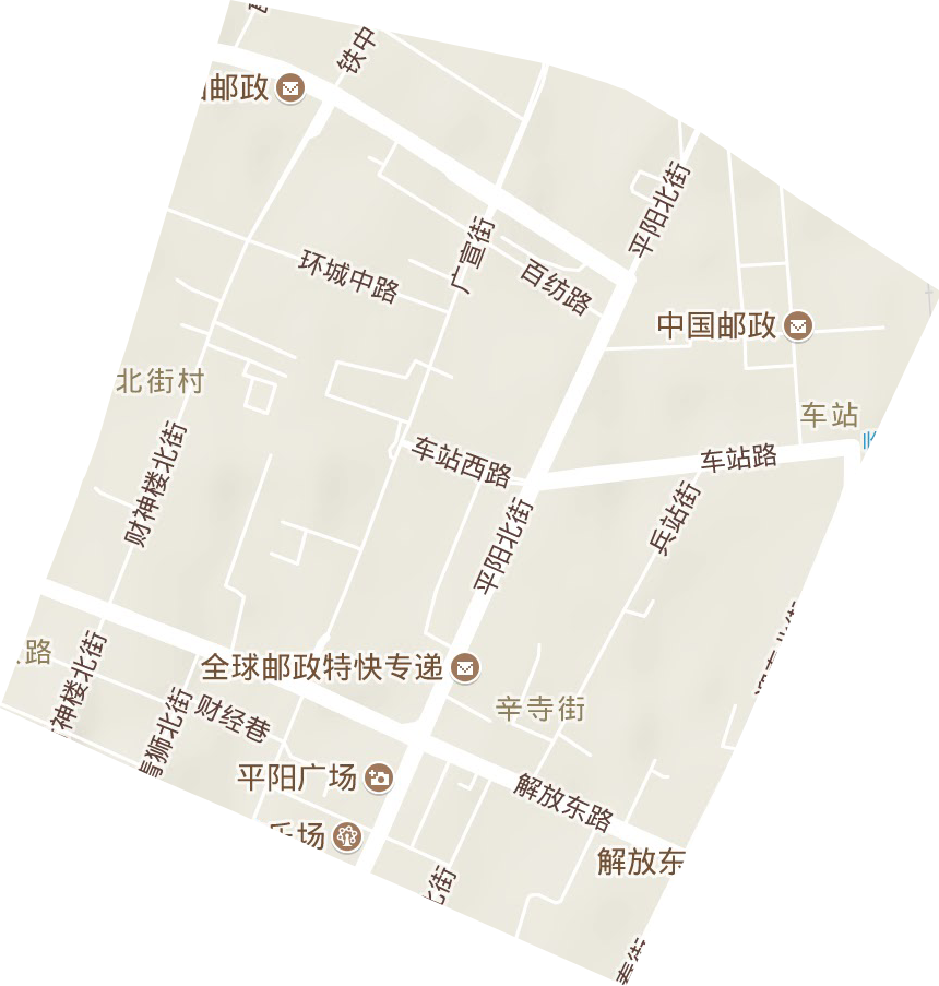 解放路街道地形地图