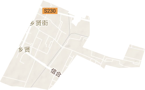 乡贤街街道地形地图