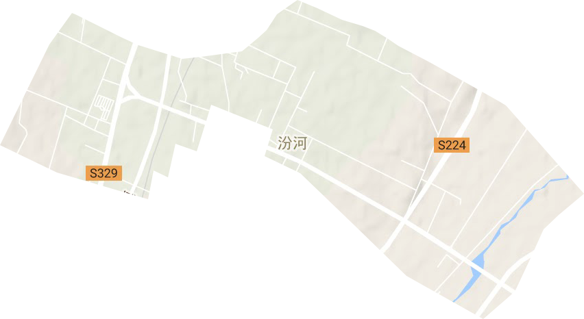 汾河街道地形地图