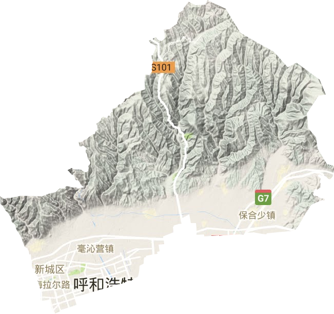 新城区地形地图