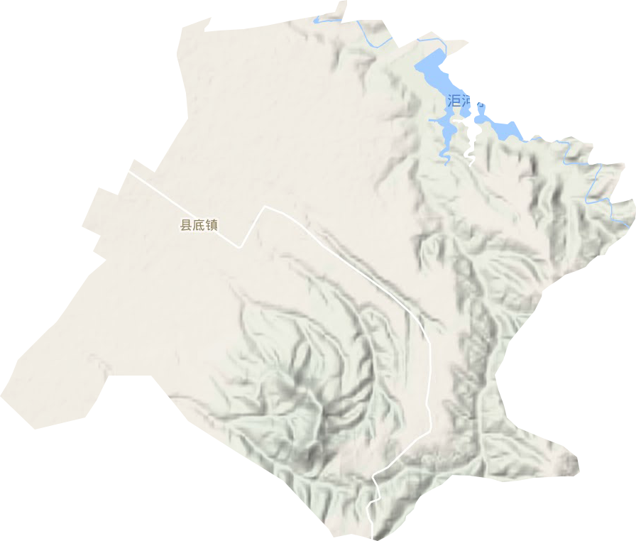 县底镇地形地图