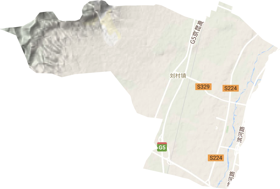 刘村镇地形地图