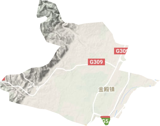 金殿镇地形地图