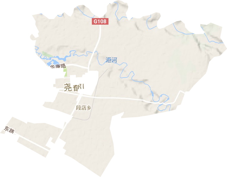 段店乡地形地图