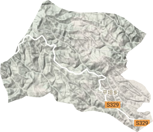 一平垣乡地形地图