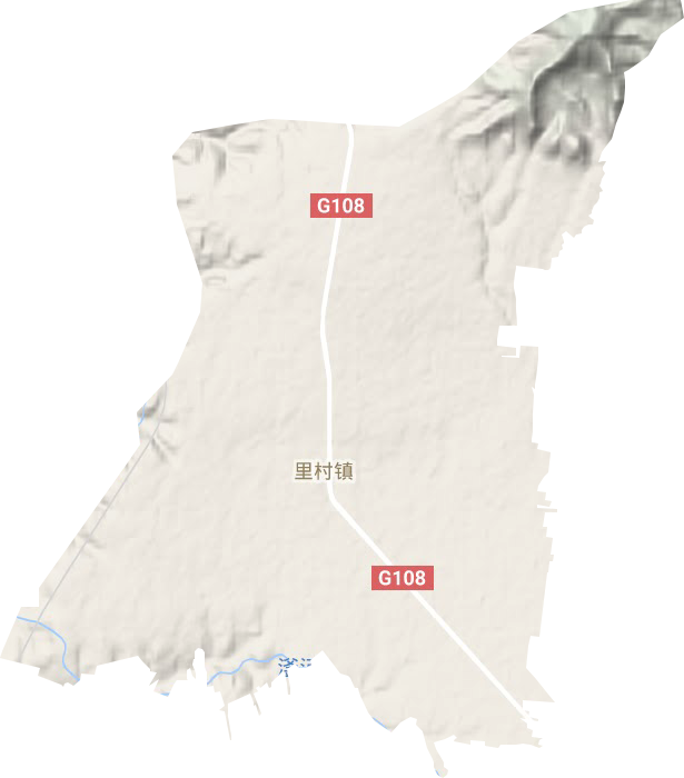 里村镇地形地图