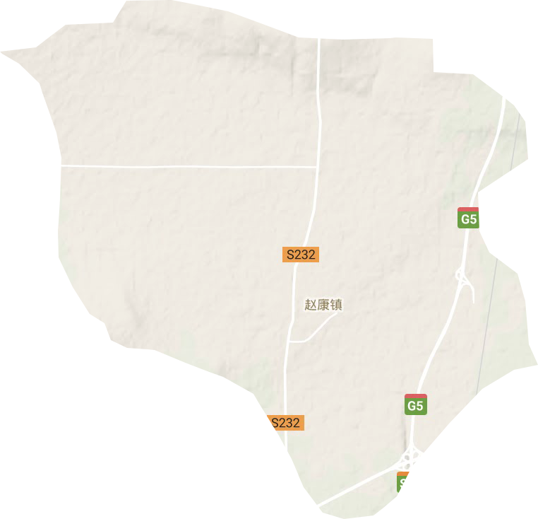 赵康镇地形地图