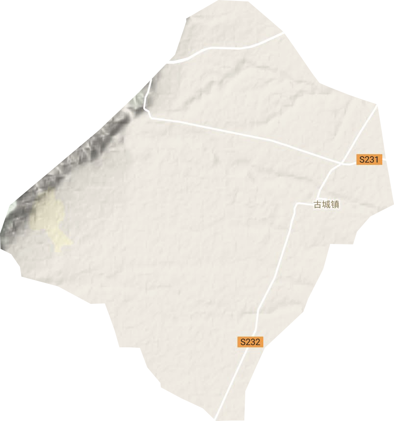 古城镇地形地图