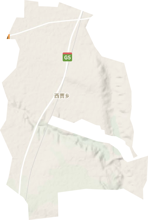 西贾乡地形地图