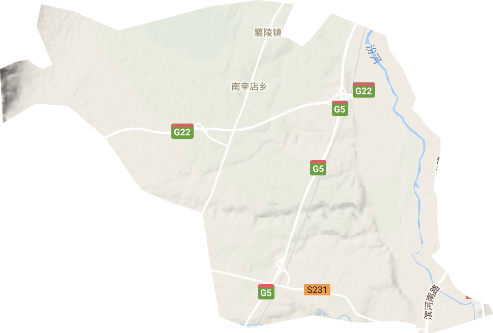 南辛店乡地形地图